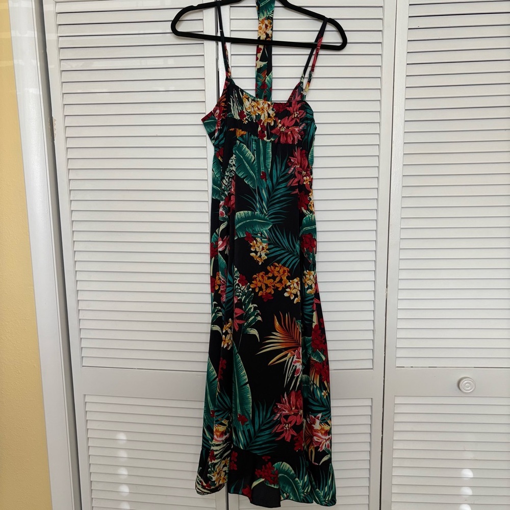 SHEIN Black Floral High Low Dress - Picture 3 of 3